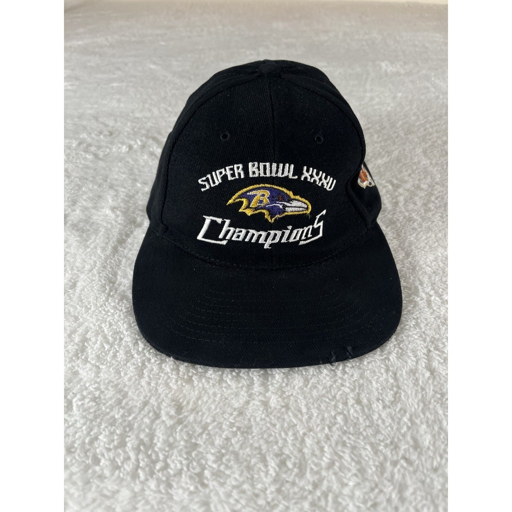 Vintage 2001 Baltimore Ravens Super Bowl XXXV Champions Adjustable Hat‎ Y2K NFL